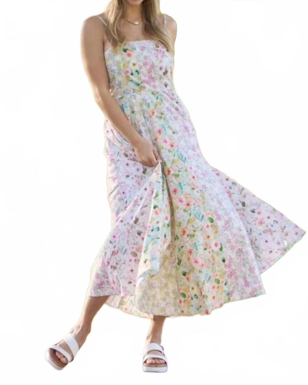 NEW GIGIO mixed floral midi dress in white - Picture 3 of 4